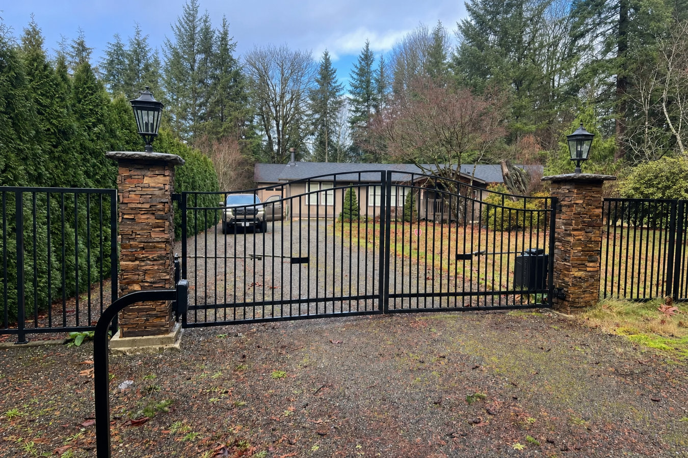 Automatic gate installation